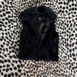 Elegant Black  Fur Vest